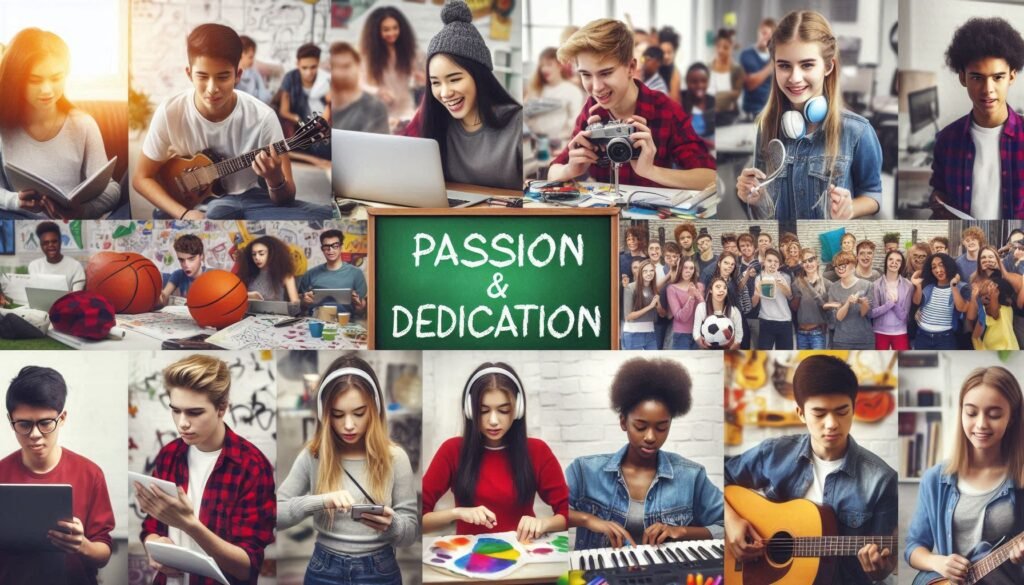 Teens pursuing their individual passions, emphasizing the importance of goal setting while balancing relationships and goals for teenagers.