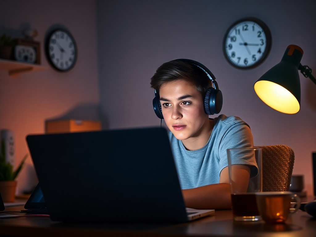 Beat Procrastination Hacks for Teens: Teen discovering their peak productivity time to maximize focus and efficiency."