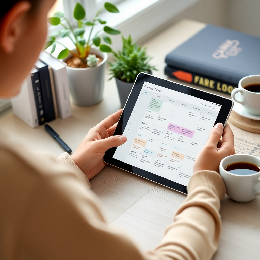 Beat Procrastination Hacks for Teens: Teenager creating a clear schedule to stay organized and avoid distractions."