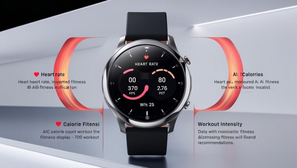 AI fitness tracker monitoring health and optimizing workouts in 2025.