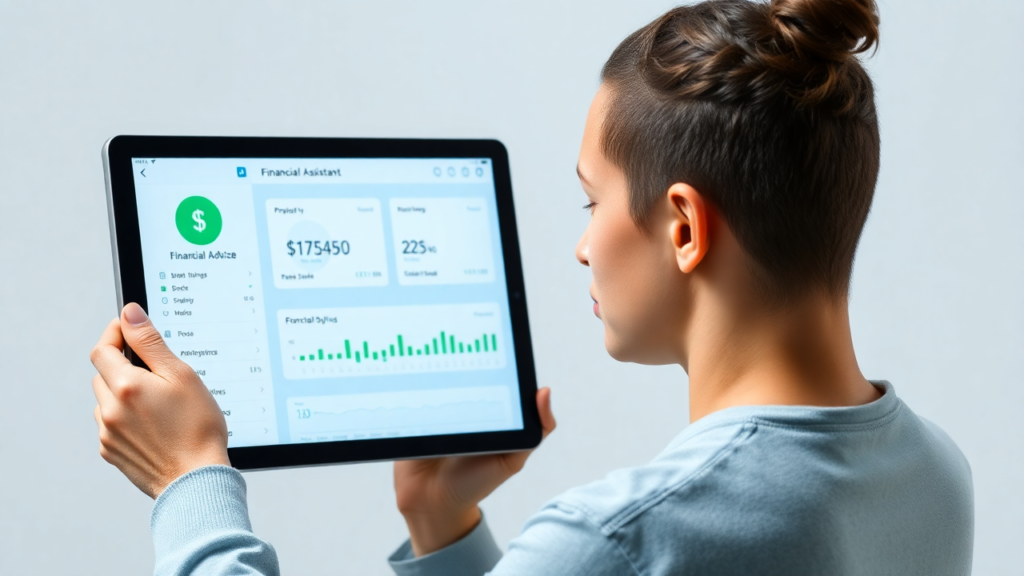 AI in personal finance offering tailored financial advice based on user spending habits.