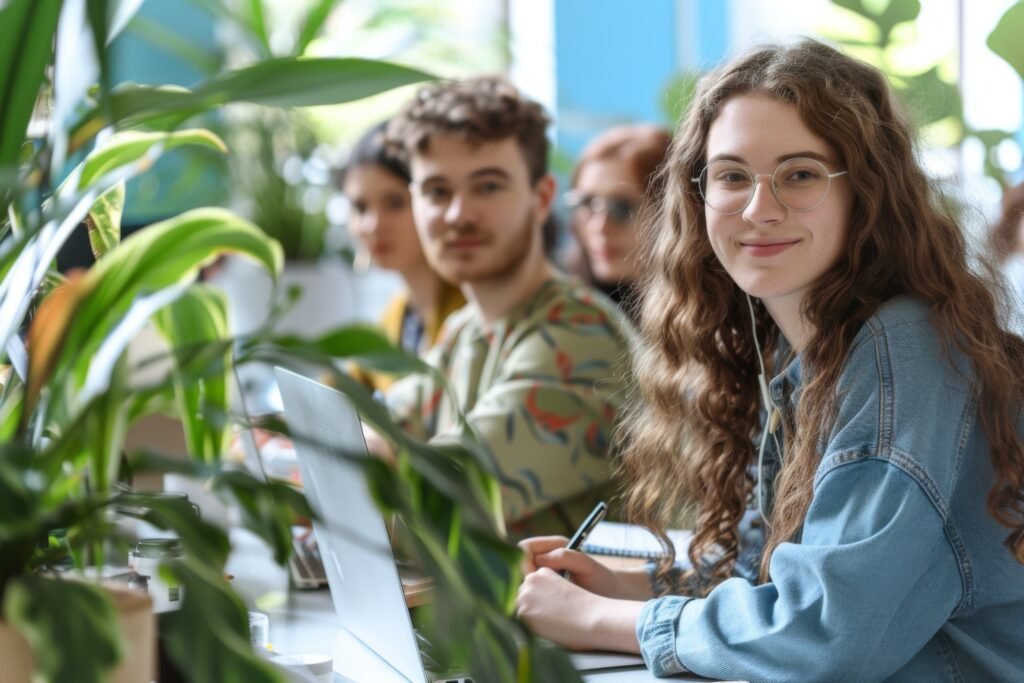 Success mindset for teens – young people brainstorming and setting goals for a brighter future.