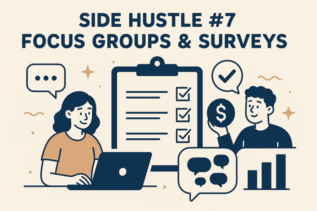 Online surveys and focus groups are easy side hustles to make money without skills