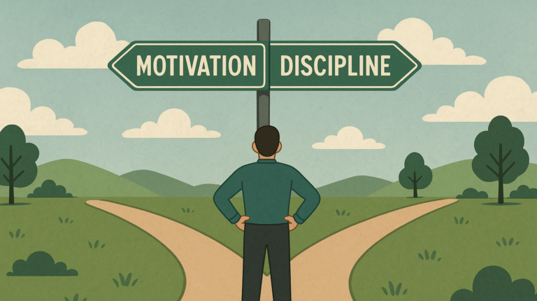 discipline vs motivation illustration