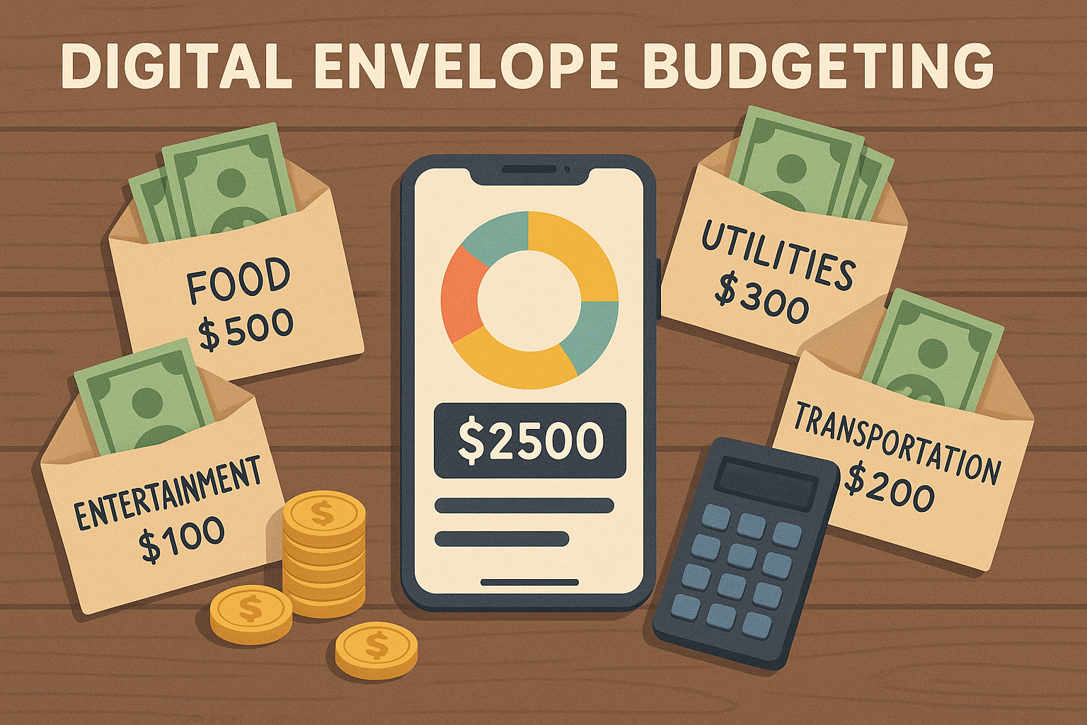 Envelope method for smart budgeting