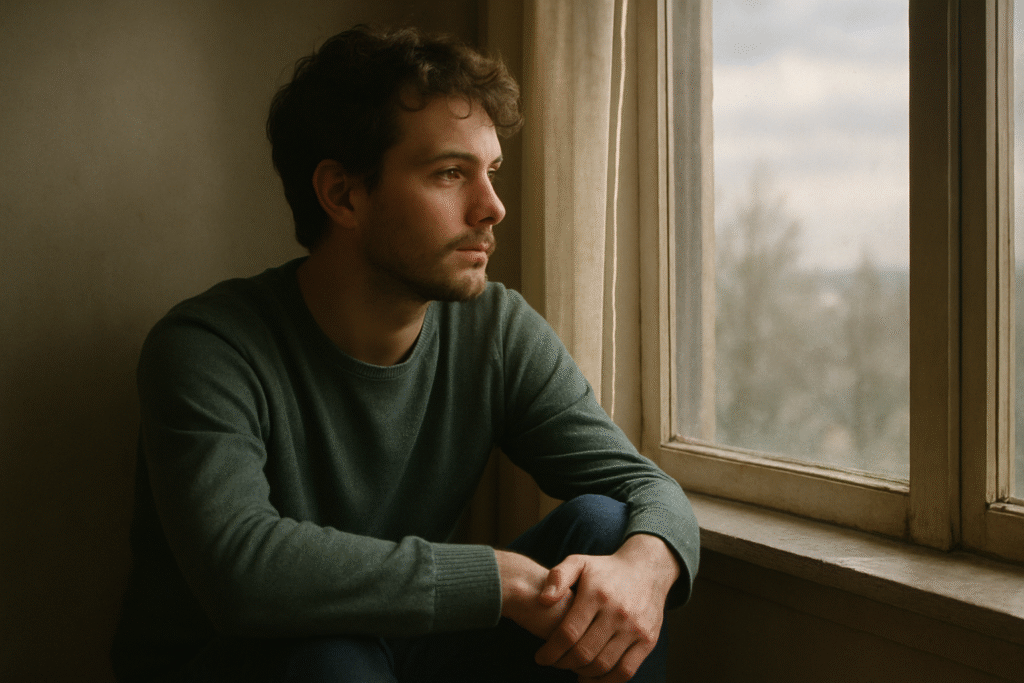 7 Powerful Ways Young Adults Can Overcome Loneliness & Reconnect Young adult sitting alone by a window reflecting on loneliness